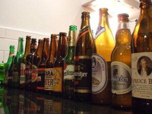 Beer 101 tasting session empties