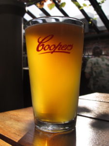 Coopers Sparkling, backlit (Hop Garden, 31 December 2012)