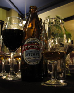 Emerson's 'Southern Clam' stout, plus whisky and oysters (LBQ, 20 July 2014)