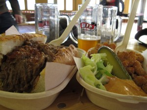 Gumbo Kitchen Po' Boy and fried shrimp