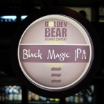 Golden Bear 'Black Magic' IPA, tap badge