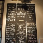 Malthouse blackboard, my birthday