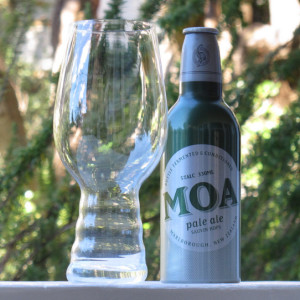 Moa Pale Ale, in its aluminum bottle