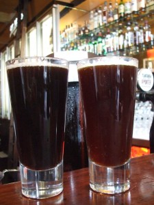 Tuatara Porter (with pinot and cherries) and Croucher 'Mrs Claus'