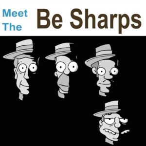 The album art for 'Meet The Be Sharps' (in the style of 'Meet The Beatles!') from The Simpsons s05e01